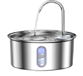 Round Stainless Steel Pet Wate