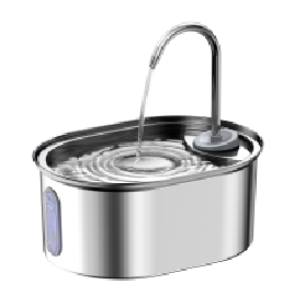 Oval Stainless Steel Pet Wate